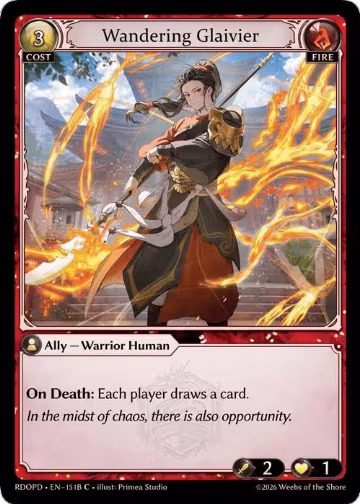 Wandering Glaivier (151B) (151B), Radiant Origins: Pantheon — Grand Archive card price