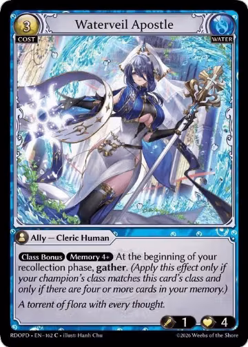 Waterveil Apostle (162), Radiant Origins: Pantheon — Grand Archive card price