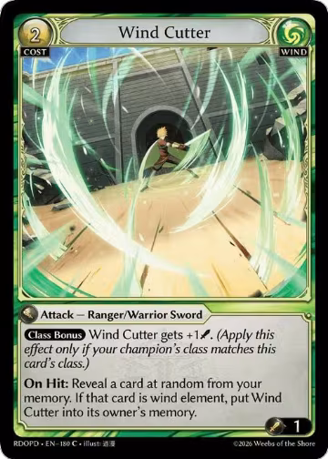 Wind Cutter (180), Radiant Origins: Pantheon — Grand Archive card price