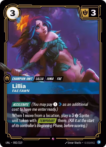 Lillia, Fae Fawn (082/219), Unleashed — Riftbound card price