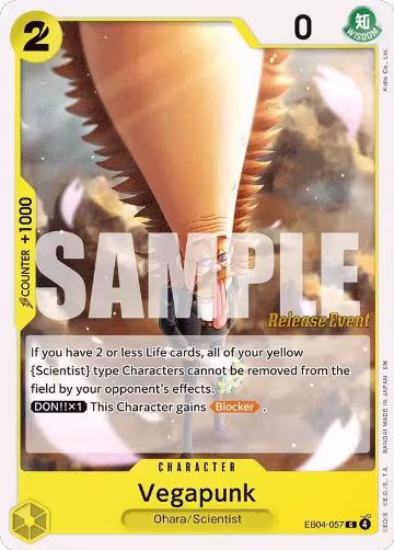 Vegapunk (EB04-057), Adventure on Kami's Island Release Event Cards — One Piece card price