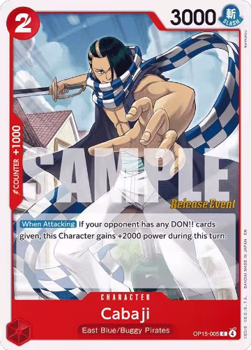 Cabaji (OP15-005), Adventure on Kami's Island Release Event Cards — One Piece card price