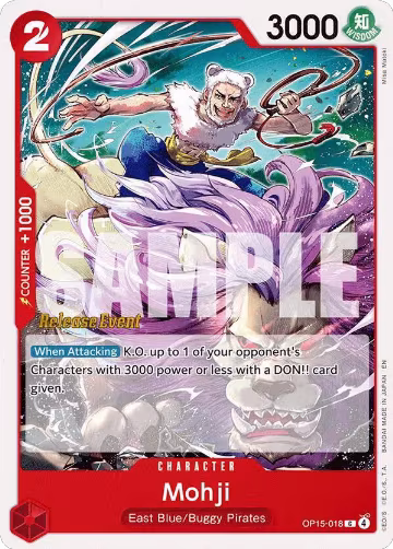 Mohji (OP15-018), Adventure on Kami's Island Release Event Cards — One Piece card price