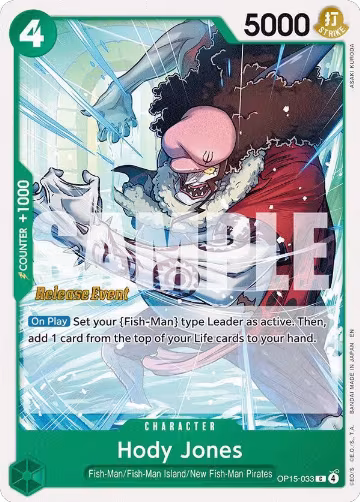 Hody Jones (OP15-033), Adventure on Kami's Island Release Event Cards — One Piece card price