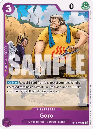 Goro (OP15-065), Adventure on Kami's Island Release Event Cards — One Piece card price