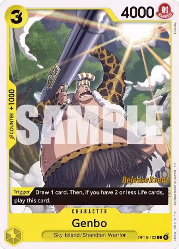 Genbo (OP15-103), Adventure on Kami's Island Release Event Cards — One Piece card price