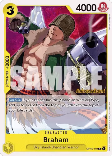 Braham (OP15-110), Adventure on Kami's Island Release Event Cards — One Piece card price