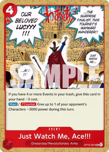 Just Watch Me, Ace!!! (OP15-021), Adventure on Kami's Island Release Event Cards — One Piece card price