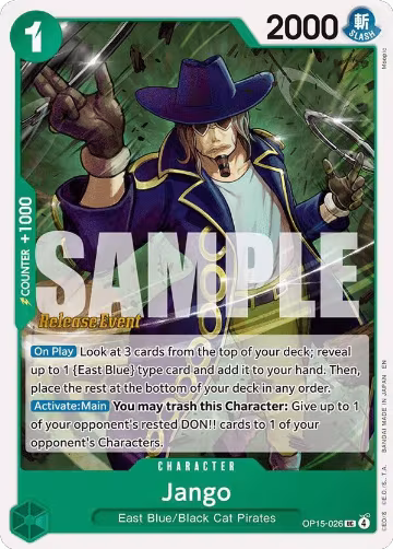 Jango (OP15-026), Adventure on Kami's Island Release Event Cards — One Piece card price