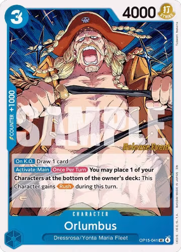 Orlumbus (OP15-041), Adventure on Kami's Island Release Event Cards — One Piece card price