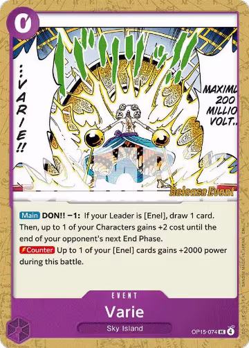 Varie (OP15-074), Adventure on Kami's Island Release Event Cards — One Piece card price