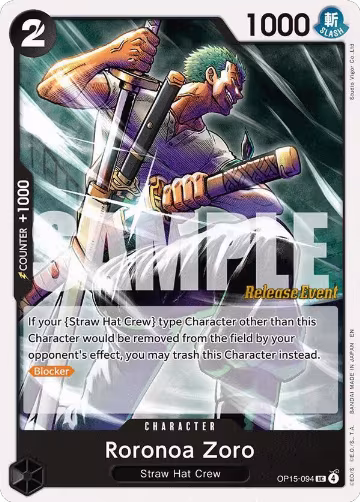 Roronoa Zoro (OP15-094) (OP15-094), Adventure on Kami's Island Release Event Cards — One Piece card price
