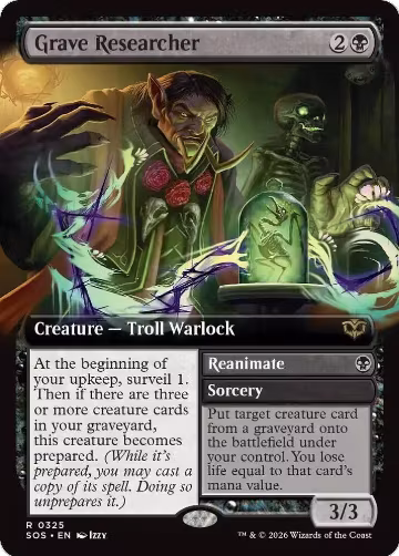 Grave Researcher (Extended Art) (325), Secrets of Strixhaven — Magic card price