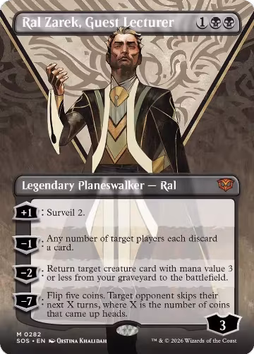 Ral Zarek, Guest Lecturer (Borderless) (282), Secrets of Strixhaven — Magic card price
