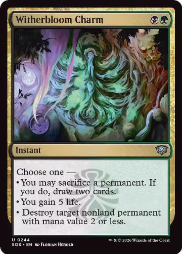 Witherbloom Charm (244), Secrets of Strixhaven — Magic card price