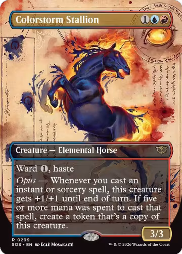 Colorstorm Stallion (Borderless) (299), Secrets of Strixhaven — Magic card price
