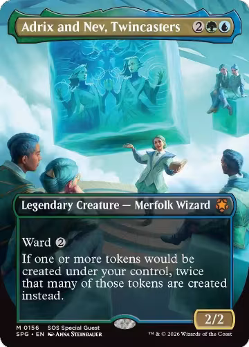 Adrix and Nev, Twincasters (Borderless) (156), Special Guests — Magic card price