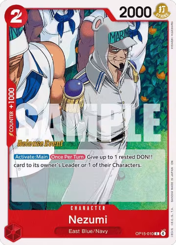 Nezumi (OP15-010), Adventure on Kami's Island Release Event Cards — One Piece card price