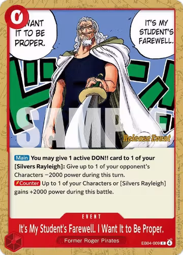 It's My Student's Farewell. I Want It to Be Proper. (EB04-009), Adventure on Kami's Island Release Event Cards — One Piece card price