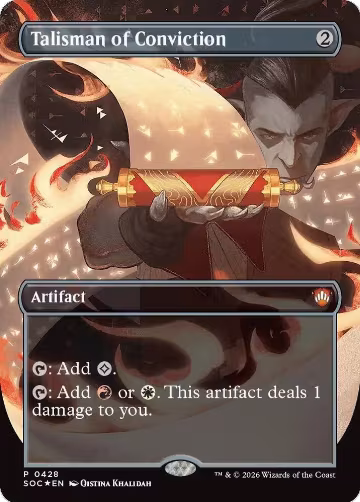 Talisman of Conviction (Borderless) (428), Commander: Secrets of Strixhaven — Magic card price