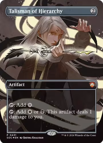 Talisman of Hierarchy (Borderless) (431), Commander: Secrets of Strixhaven — Magic card price