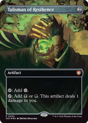 Talisman of Resilience (Borderless) (432), Commander: Secrets of Strixhaven — Magic card price
