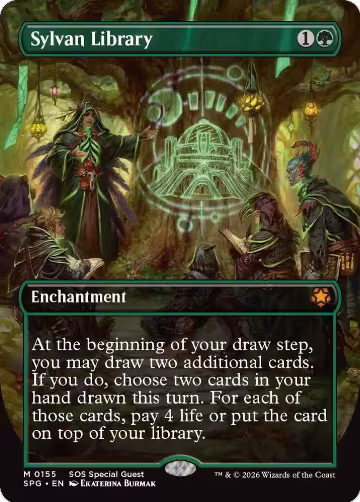 Sylvan Library (Borderless) (155), Special Guests — Magic card price