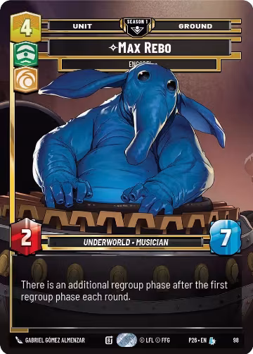Max Rebo - Encore! (98) (98), Sector and Regional Promos: Season 1 — Star Wars card price