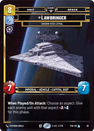 Lawbringer - Shadow Over Lothal (99) (99), Sector and Regional Promos: Season 1 — Star Wars card price