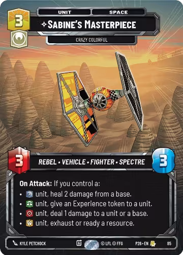 Sabine's Masterpiece - Crazy Colorful (85) (85), Sector and Regional Promos: Season 1 — Star Wars card price