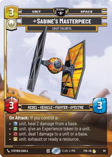 Sabine's Masterpiece - Crazy Colorful (101) (101), Sector and Regional Promos: Season 1 — Star Wars card price