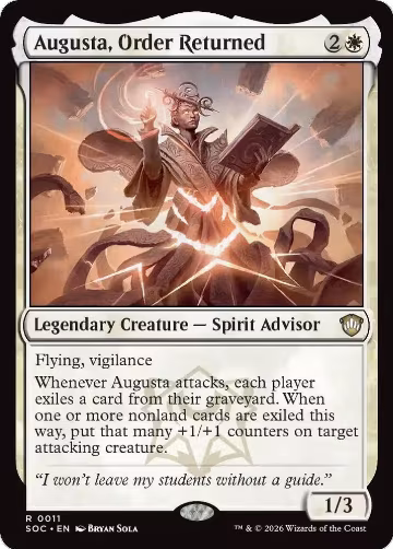 Augusta, Order Returned (11), Commander: Secrets of Strixhaven — Magic card price
