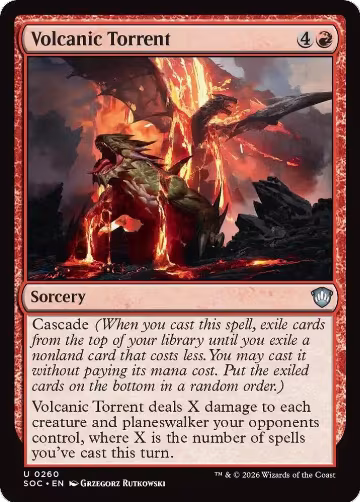 Volcanic Torrent (260), Commander: Secrets of Strixhaven — Magic card price