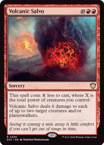 Volcanic Salvo (259), Commander: Secrets of Strixhaven — Magic card price