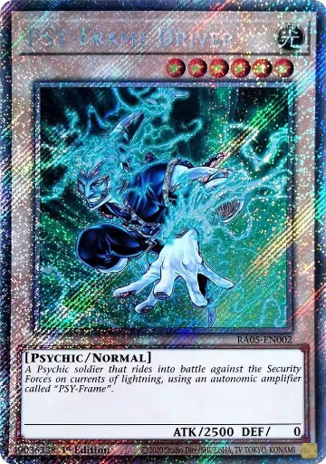 PSY-Frame Driver (Platinum Secret Rare) (RA05-EN002), Rarity Collection 5 — Yu-Gi-Oh! card price