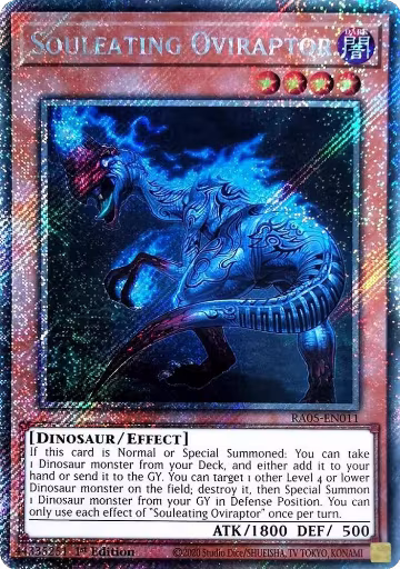 Souleating Oviraptor (Platinum Secret Rare) (RA05-EN011), Rarity Collection 5 — Yu-Gi-Oh! card price