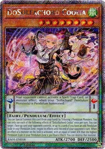 DoSolfachord Coolia (Platinum Secret Rare) (RA05-EN018), Rarity Collection 5 — Yu-Gi-Oh! card price