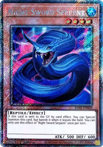 Night Sword Serpent (Platinum Secret Rare) (RA05-EN020), Rarity Collection 5 — Yu-Gi-Oh! card price