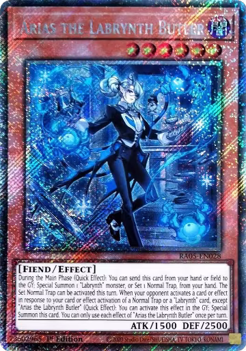 Arias the Labrynth Butler (Platinum Secret Rare) (RA05-EN028), Rarity Collection 5 — Yu-Gi-Oh! card price