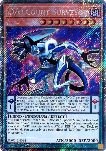 D/D Count Surveyor (Platinum Secret Rare) (RA05-EN034), Rarity Collection 5 — Yu-Gi-Oh! card price