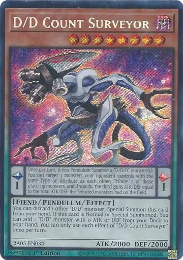 D/D Count Surveyor (Secret Rare) (RA05-EN034), Rarity Collection 5 — Yu-Gi-Oh! card price