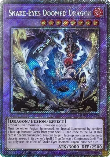 Snake-Eyes Doomed Dragon (Platinum Secret Rare) (RA05-EN039), Rarity Collection 5 — Yu-Gi-Oh! card price