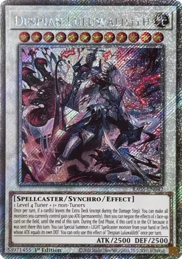 Despian Luluwalilith (Platinum Secret Rare) (RA05-EN042), Rarity Collection 5 — Yu-Gi-Oh! card price