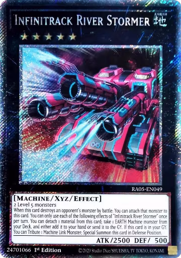 Infinitrack River Stormer (Platinum Secret Rare) (RA05-EN049), Rarity Collection 5 — Yu-Gi-Oh! card price