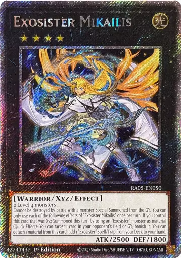 Exosister Mikailis (Platinum Secret Rare) (RA05-EN050), Rarity Collection 5 — Yu-Gi-Oh! card price