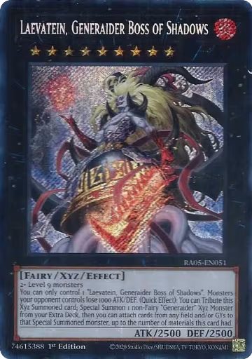 Laevatein, Generaider Boss of Shadows (Secret Rare) (RA05-EN051), Rarity Collection 5 — Yu-Gi-Oh! card price