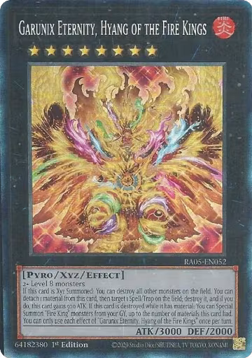 Garunix Eternity, Hyang of the Fire Kings (PCR) (RA05-EN052), Rarity Collection 5 — Yu-Gi-Oh! card price