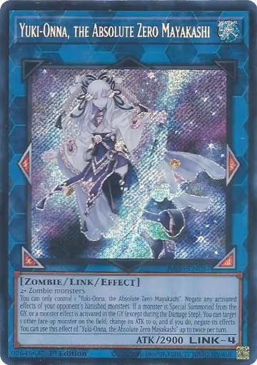 Yuki-Onna, the Absolute Zero Mayakashi (Secret Rare) (RA05-EN057), Rarity Collection 5 — Yu-Gi-Oh! card price