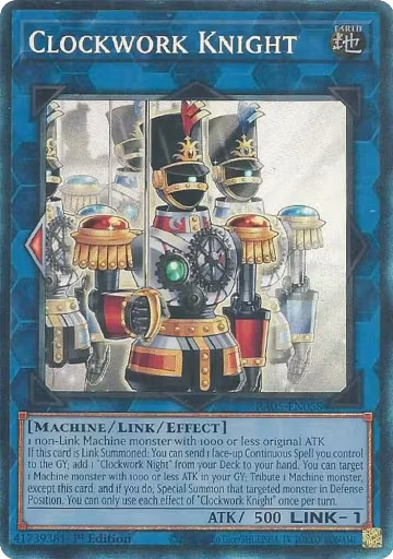 Clockwork Knight (PCR) (RA05-EN058), Rarity Collection 5 — Yu-Gi-Oh! card price