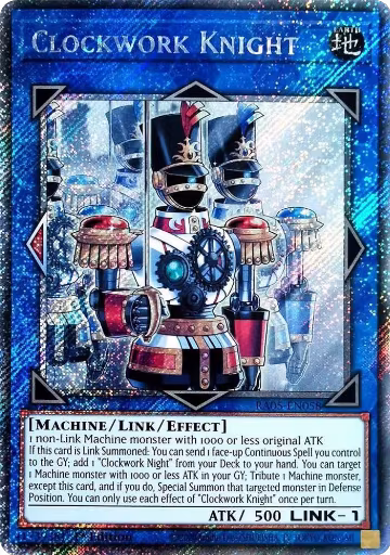 Clockwork Knight (Platinum Secret Rare) (RA05-EN058), Rarity Collection 5 — Yu-Gi-Oh! card price